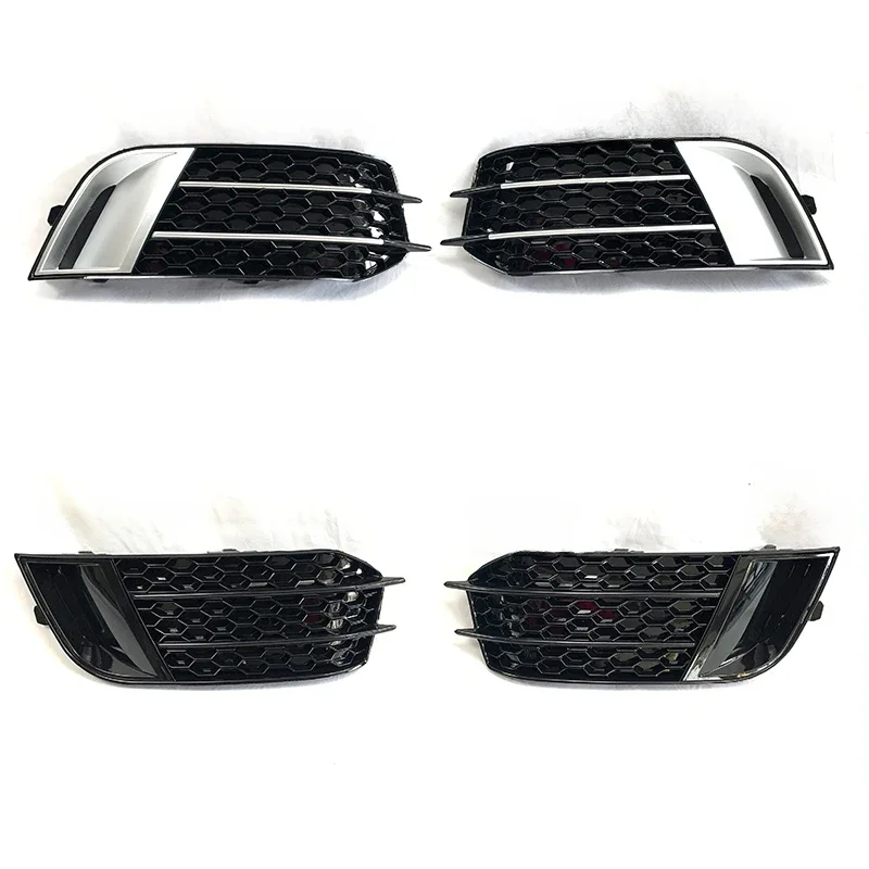 

2pcs Auto Left Right Front Bumper Honeycomb Fog Light Grille Grill Cover For Audi A1 2010 2011 2012 2013 2014 2015