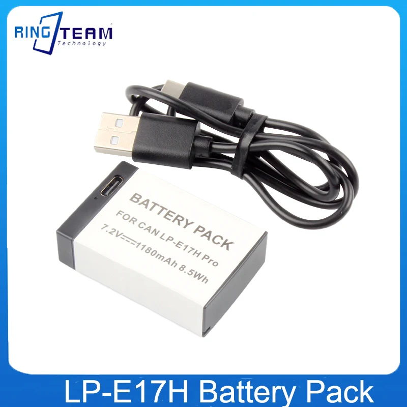 2pcs LP-E17 LPE17 LP-E17H Rechargeable Battery for Canon EOS 200D M3 M6 750D 760D T6i T6s 800D 8000D Kiss X8i Cameras