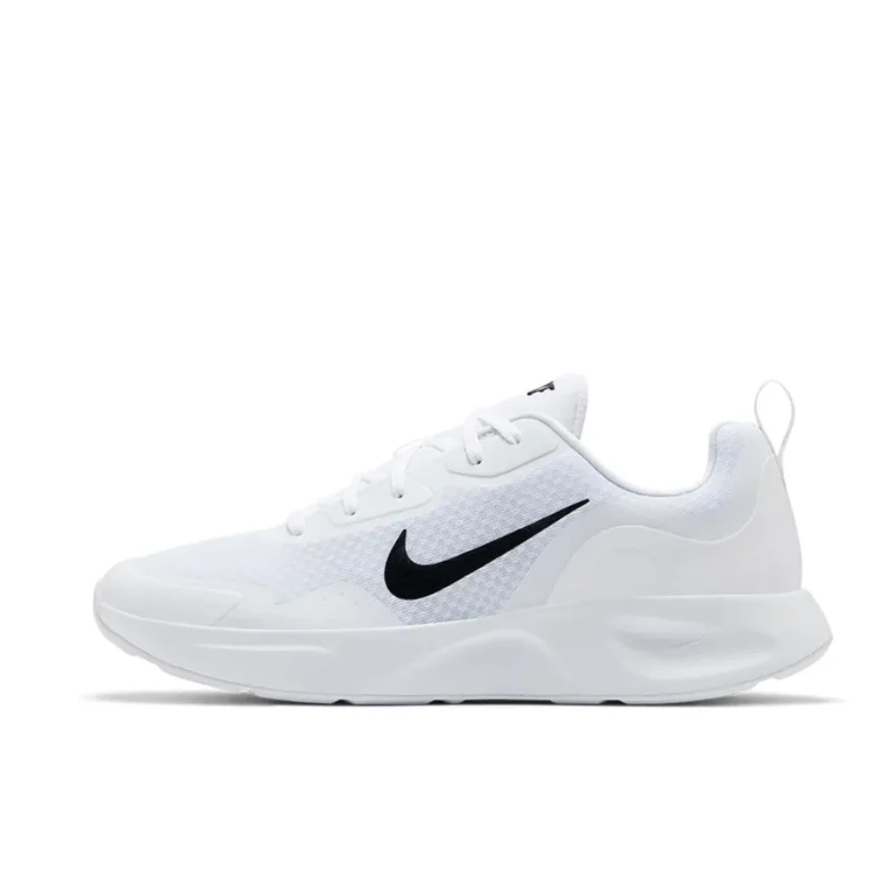 Nike White and Black Colorway Wearallday Low Top Casual Running Shoes Lightweight Breathable Sneakers Men's and Women's