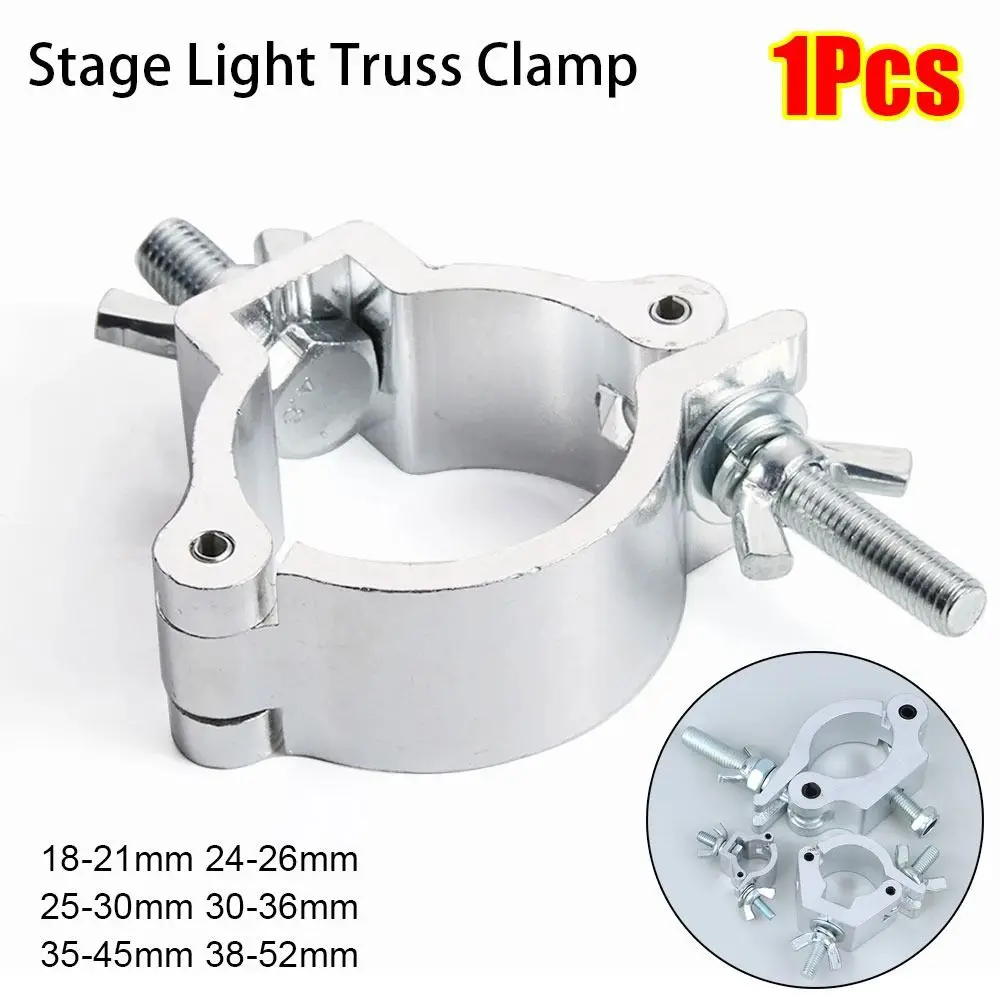 1 Stück Aluminium-Legierung Bühnenlicht-Traversenklemme 18-21mm 38-52mm DJ-Lichtklemmen Schnellverschluss Lampenaufhänger Haken Halterung