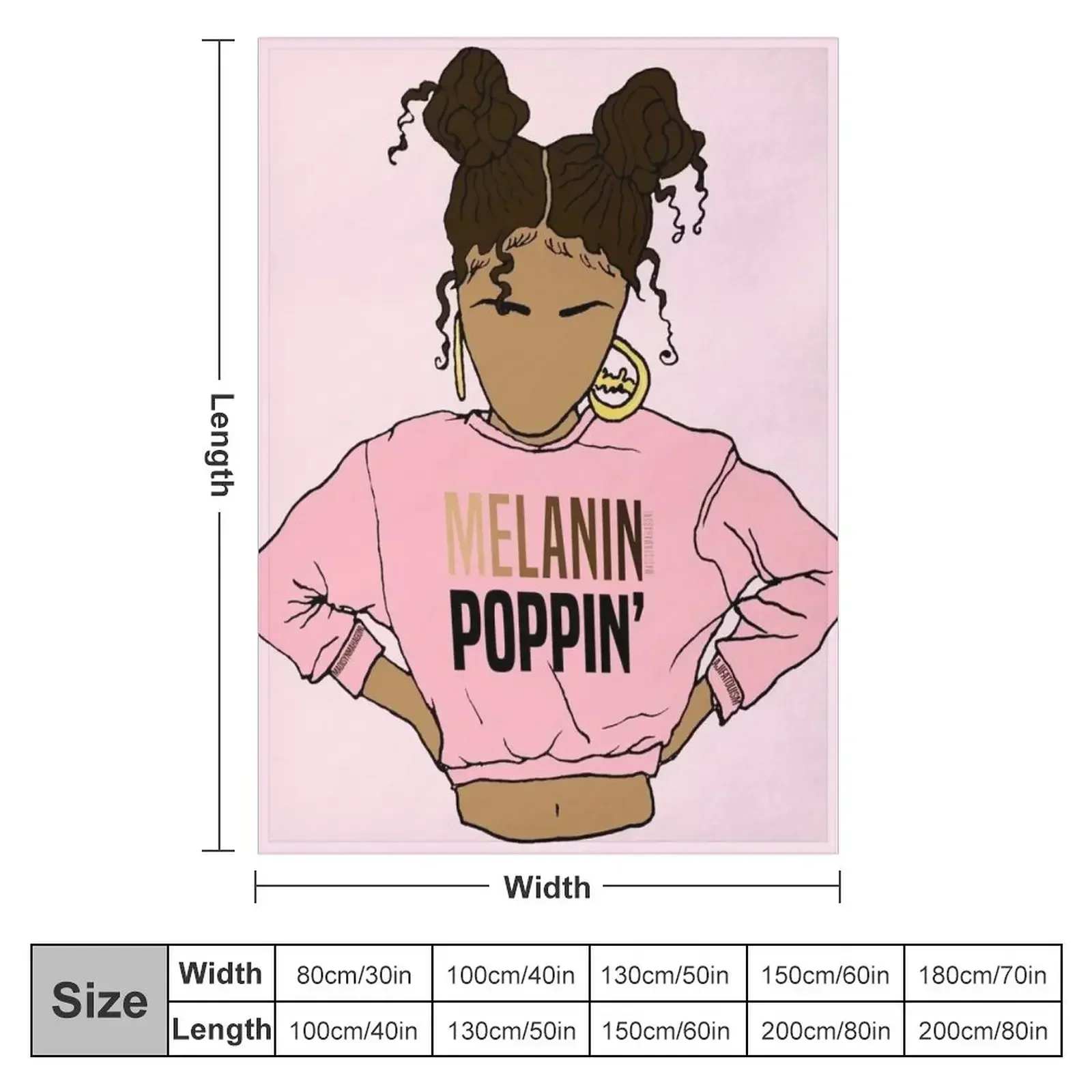 2BUNZ (MELANIN POPPIN') ABA Throw Blanket Soft funny gift Blankets