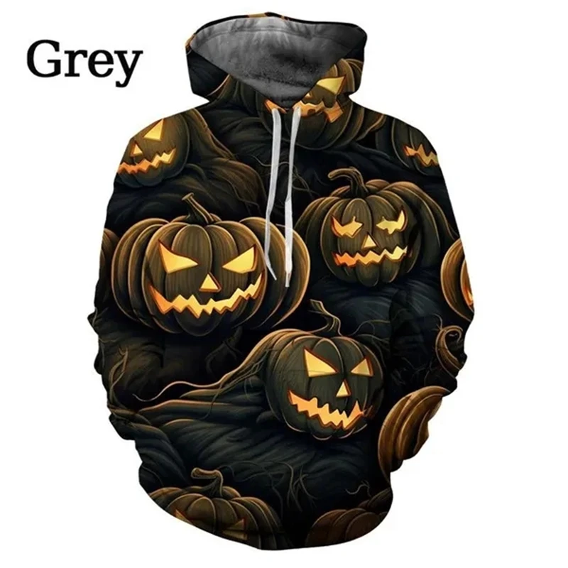 Lantern Pumpkin Pattern 3D Print Hoodies Men Women Oversized Hoodie Pullovers Hooded Sweatshirts Tracksuit Coats Kids Clothing