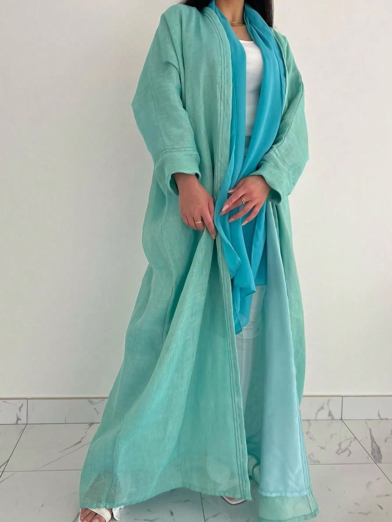 中東エスニック服フルスリーブ固体ルーズアバヤイスラム教徒女性アバヤカジュアルカフタンイスラムマキシドレス Jilbabs