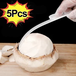 5Pcs Coconut Meat Removal Soft Knife Plastic Coconut Tool Opener Convenient Durable Long Handle Coconut Opener Kitchen Gadgets