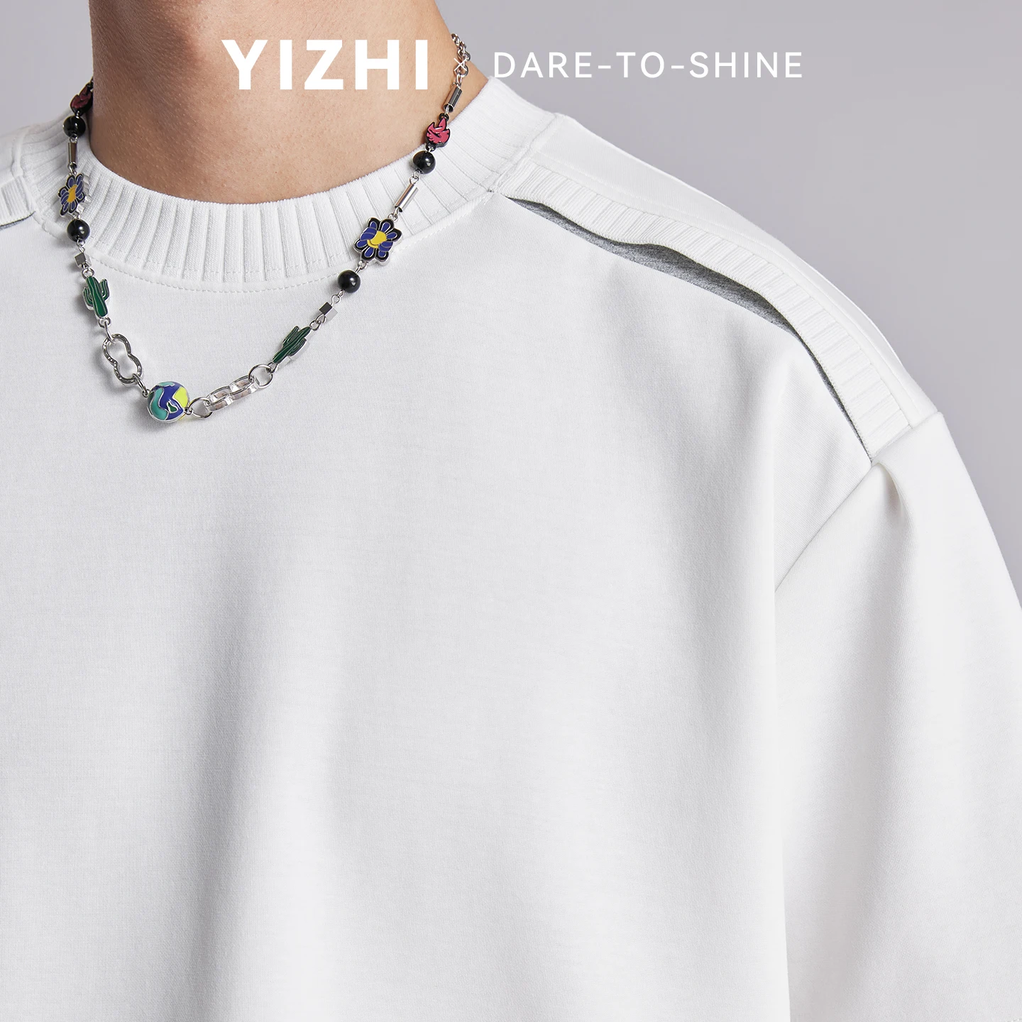Men Heavyweight 260GSM Color Block Splicing Shoulder T Shirts Summer Loose Old Money Style Short Sleeve Casual Versatile Tops