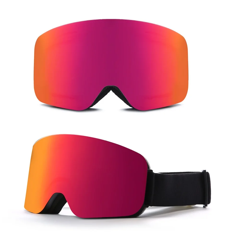 

OTG Ski Goggles Full Blue Revo Snowboard Snow Wide Vision Over Glasses Frameless UV Protection Anti Fog Unisex Winter Goggles