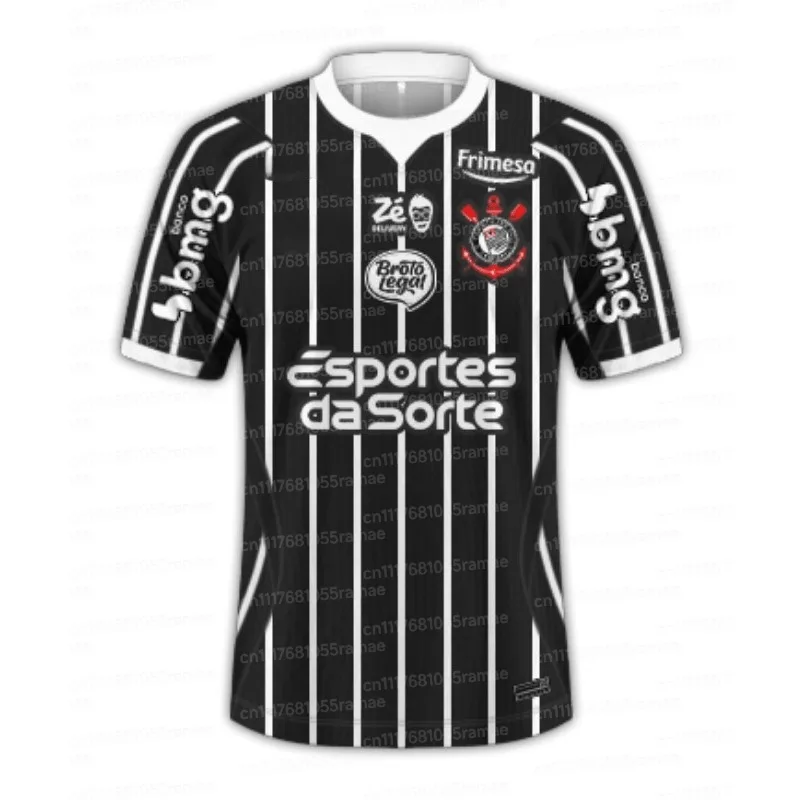 Neues 2026 Sommer Brasilianisches Timon Fußballtrikot, T-Shirt im Corinthian-Stil, Sportliche Street-Fashion Freizeitkleidung im Familienstil – Detail 5