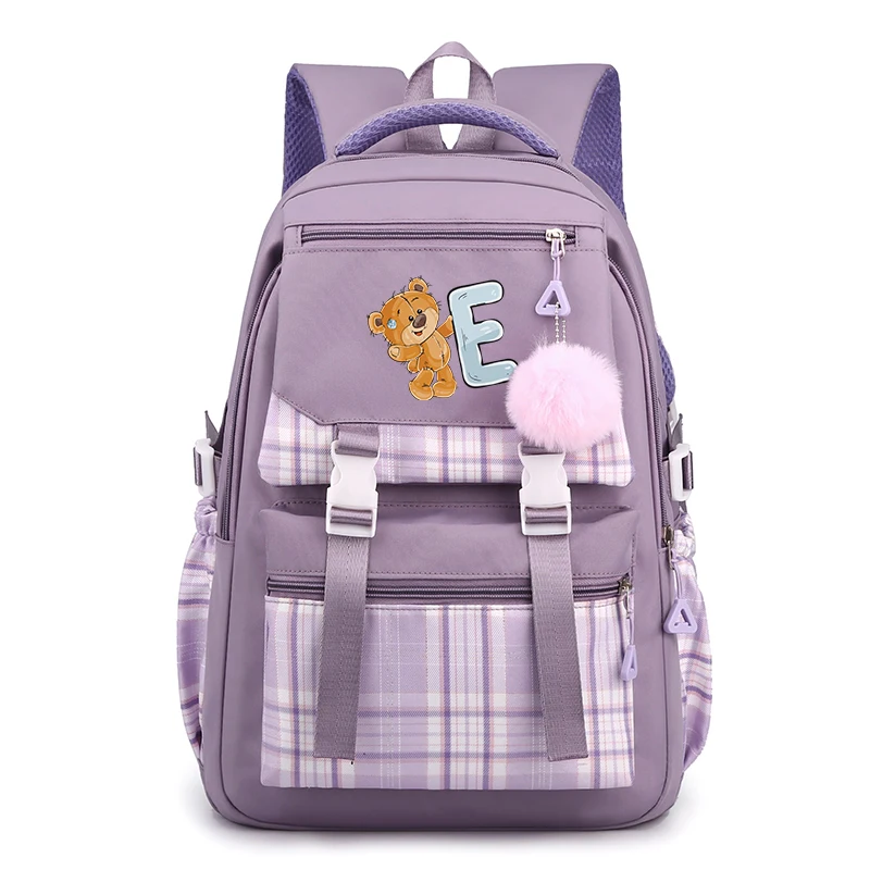 

26 English Letters Printed Backpack Kawaii Student Children Schoolbag Laptop Bookbag Teenger Girl Boy Schoolbag Travel Bag Gift