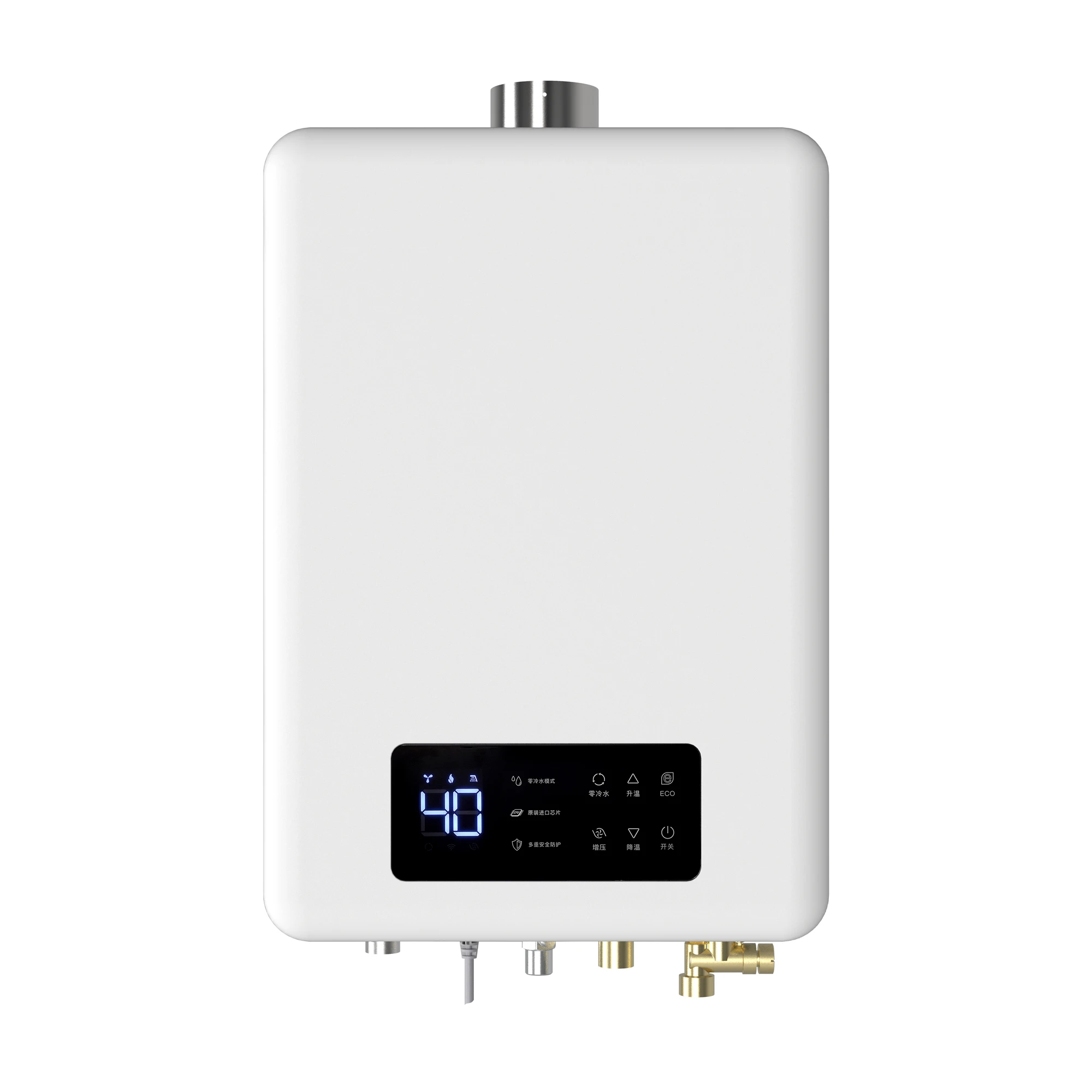 

Shengfei Wi-Fi настенный водонагреватель с дистанционным управлением из натуральной меди, цифровой контроль температуры для наружного домашнего использования