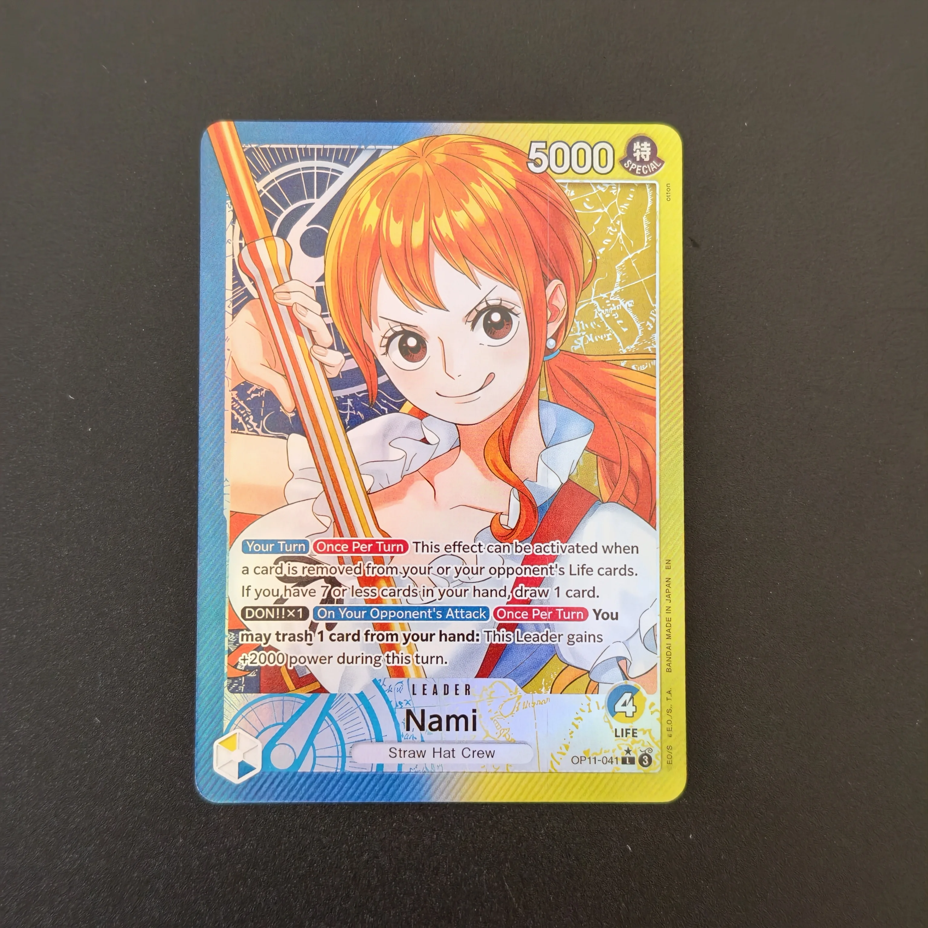 Hot DIY OPCG One Piece Card Nami Shirahoshi Koby Jinbe Luffy OP11 Series Holo Flash Card Anime Collection Card Gift For Fans