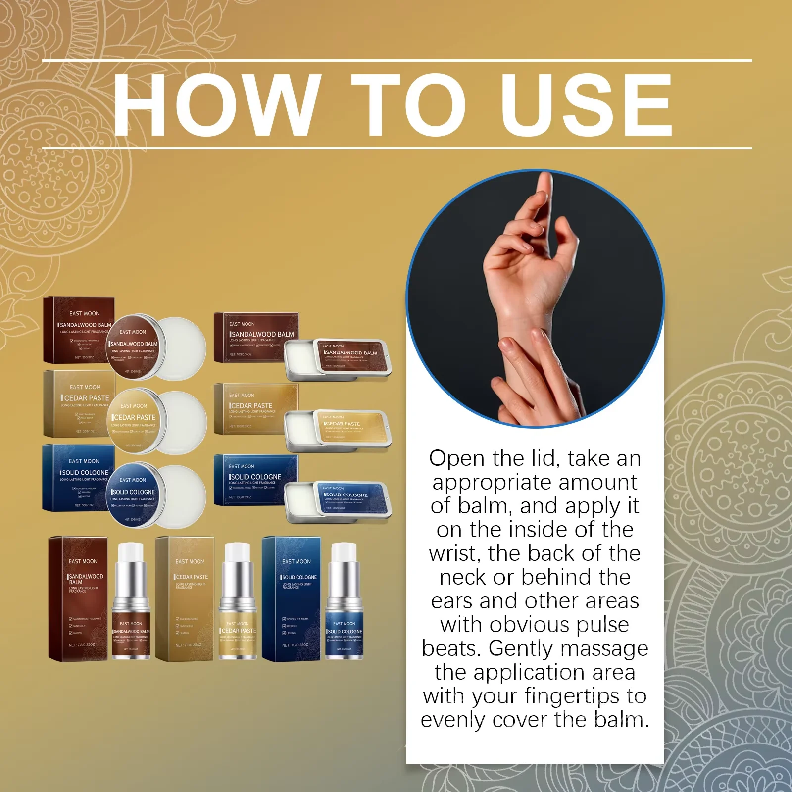 Men Sandalwood Balm Series Lasting Scent Keep Fresh Dating Flirting Improve Temptation Portable Body Light Fragrance Solid Balms