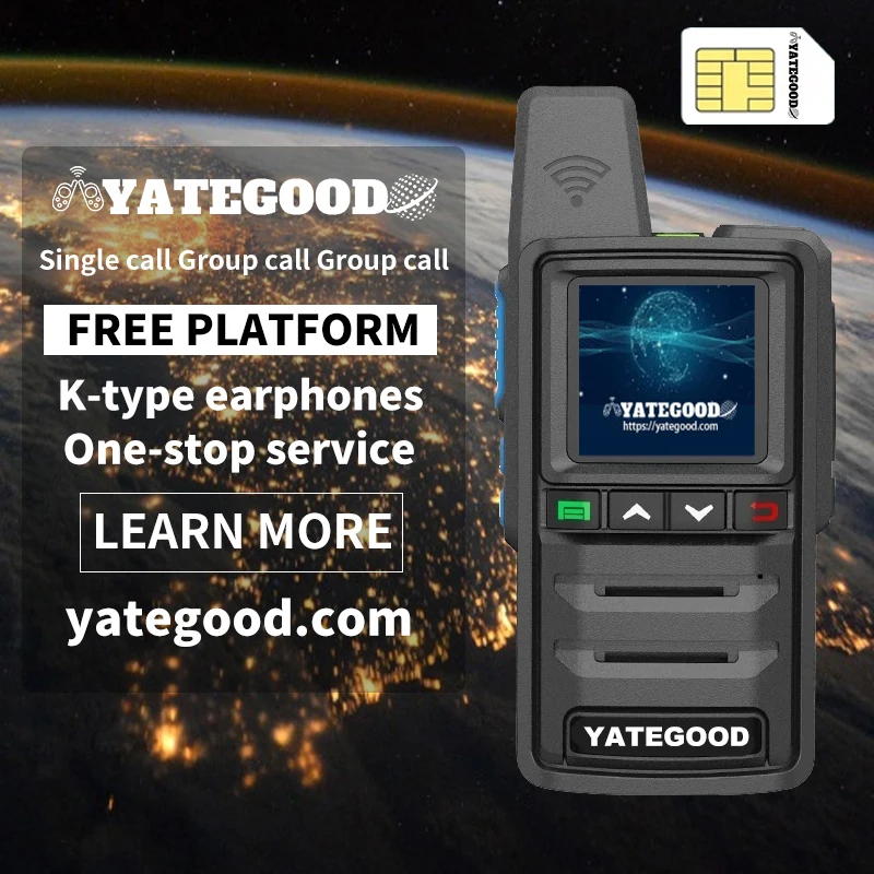 YATEGOOD G380 GPS 5000KM ham radio walkie talkie long range global ptt 4G poc radio100km