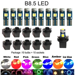 10pcs New T5 W3W W1.2W Led Canbus PC74 B8.5 LED bulbs Car Motorcycle Dashboard Warning Indicator Light Wedge Instrument Lamp