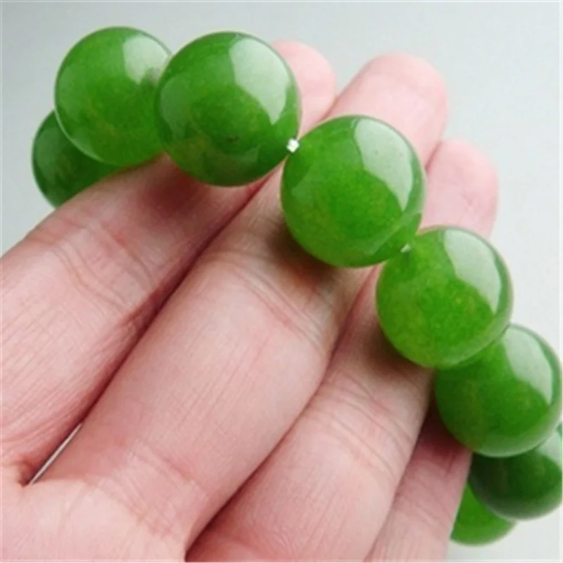 Wholesale Taiwan Jasper Spinach Green Gray Quartz Rock Jade Bracelet Wh