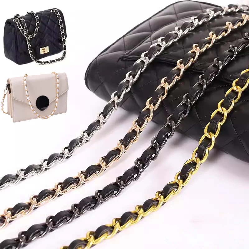 120cm Purse Chain Strap Crossbody Handbag Chains Replacement Leather Shoulder Bag Chain Straps Diy Women Girl Bag Part Accessory