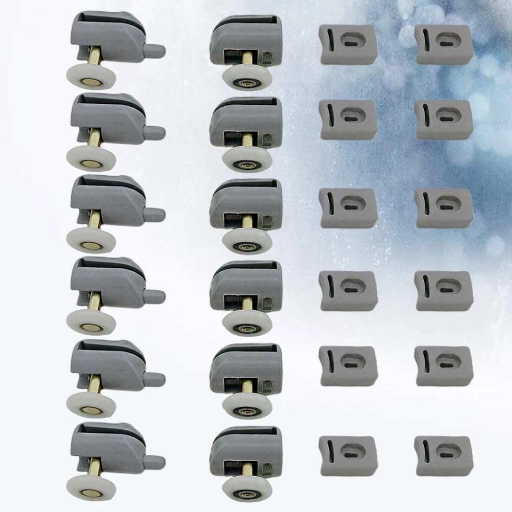 

12 Pcs Shower Door Roller Spring Loaded Glass Doors Guide Wheel High Grade Material Strong Load Bearing Capacity