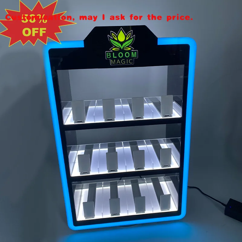 custom.Tinya Pen Display Cabinet Led Vapour Display Shop Electronics Counter Top Acrylic Smoke Display Cabi