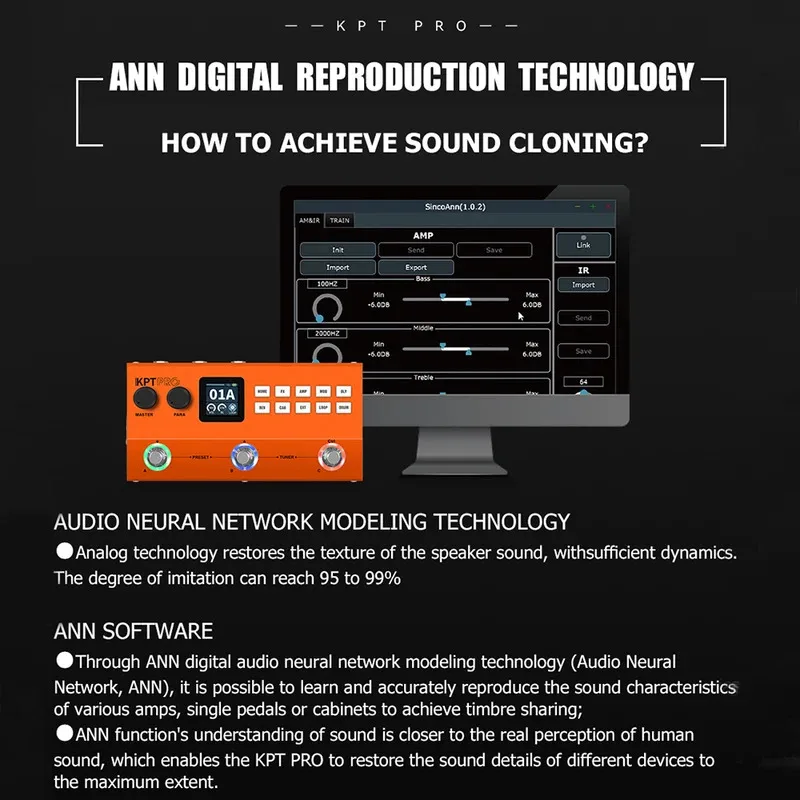 Yuimer KPT PRO جيتار كهربائي باس معالج متعدد التأثيرات TANK-G ترقية KPTPRO مؤثر دواسة من M-VAVE