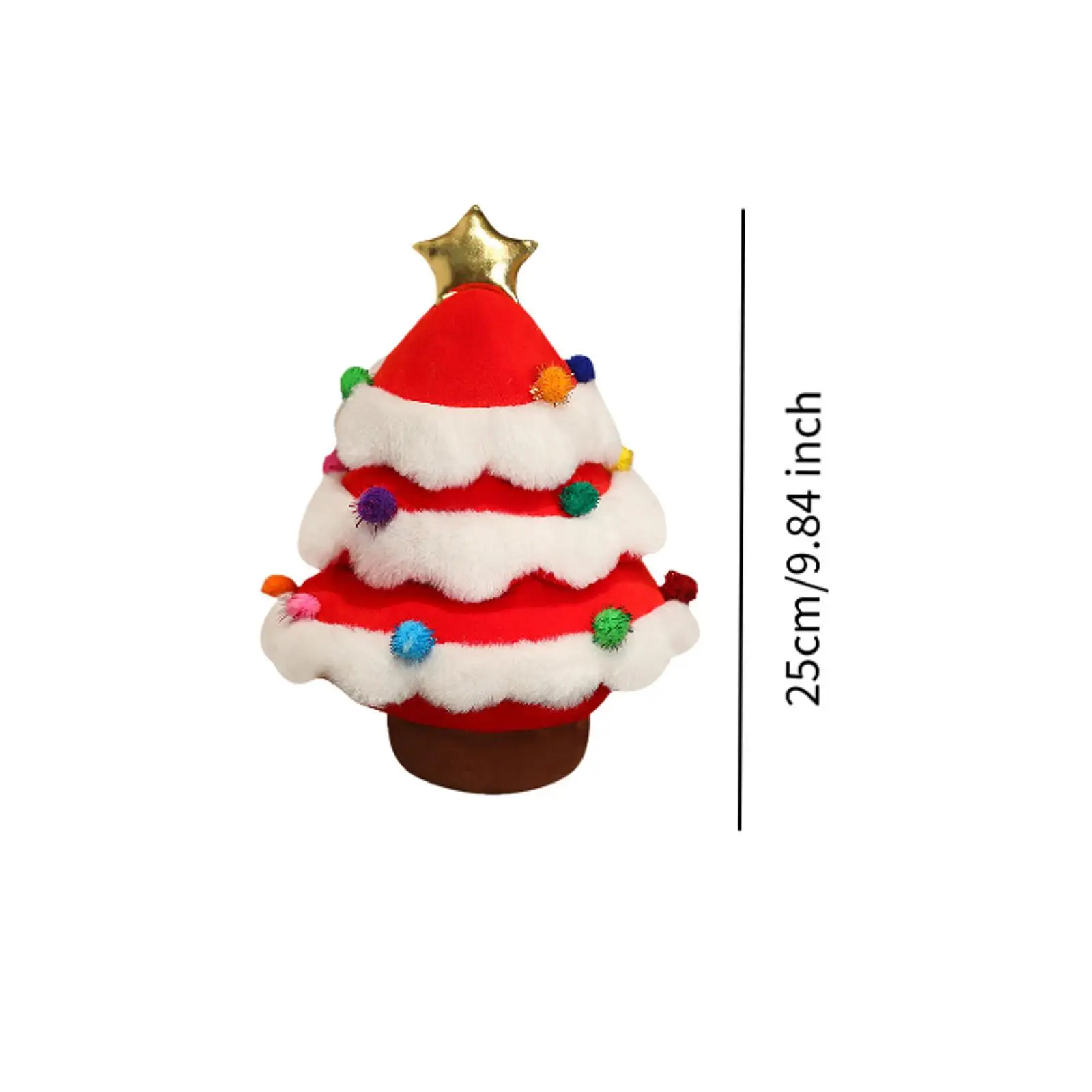 Árvore de natal brinquedo de pelúcia macio decoração da árvore de natal adorável boneca de árvore de natal de pelúcia para dormitório família presente ideal sala de estar quarto