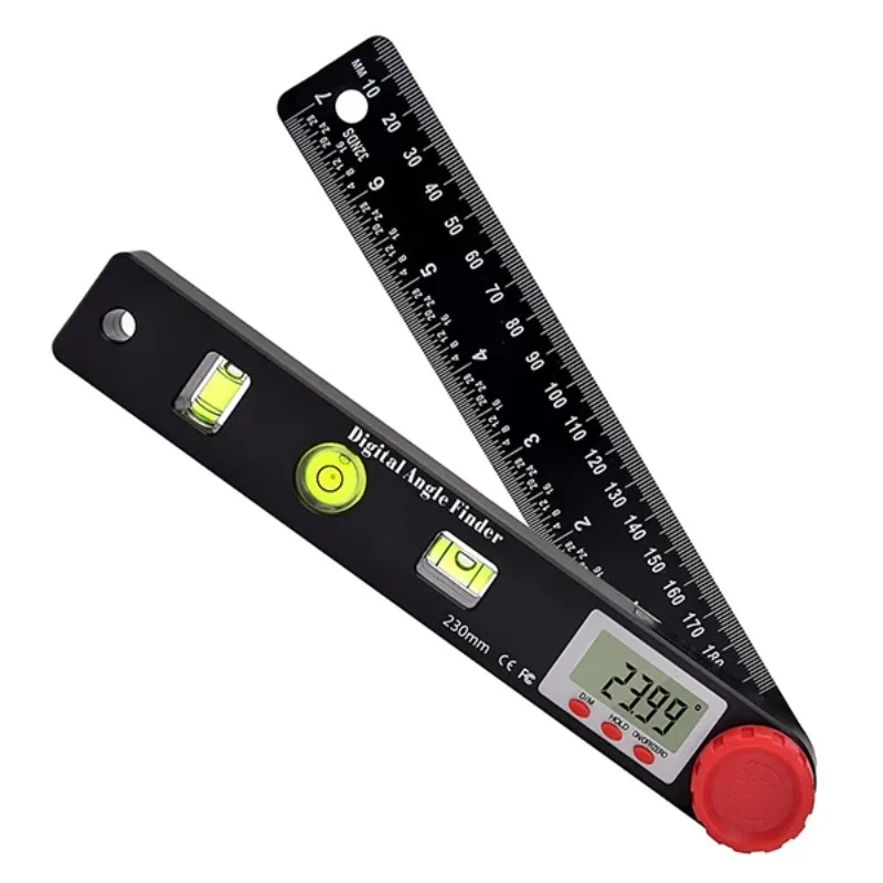 

Multifunctional Digital Protractor Ruler 3-Stage Bubble Tool 7/190mm Easy To Read