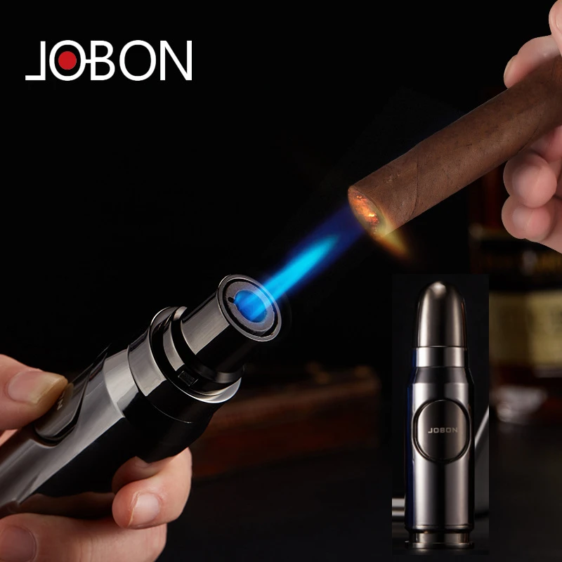 

Jobon Bullet Shaped Windproof Lighter Jet Multi-purpose Butane Gas Torch Outdoor Cigar Lighter Men's Small Tool