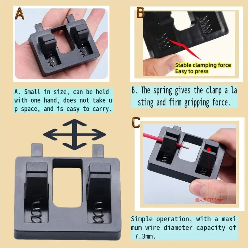 3PCS Generic Electric Wire Welding Fixture,Black Base, Helping Hands Holder for Home DIY, Electrode & Workshop Repairs - Welding