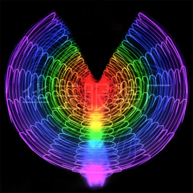 Светодиодные Крылья для танца живота, флуоресцентная бабочка, крылья для танца живота, праздничный костюм для танца живота, женский костюм