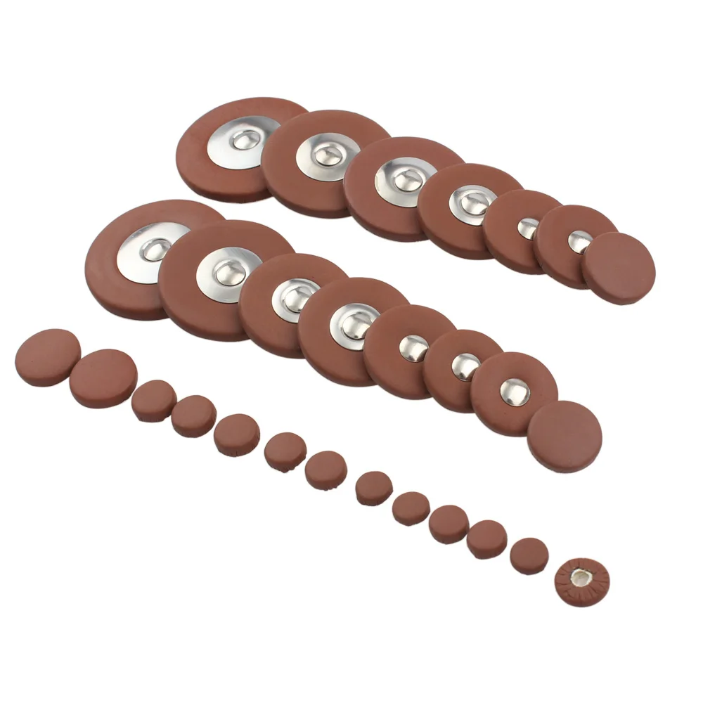 Saxophone Pads Woodwind Instrument Accessories Universal Button Leather Pads for Tenor Alto Soprano Sax Musical Instrument Parts