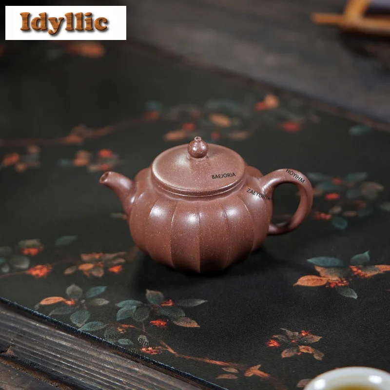 

190ml Creative Yixing Purple Clay Teapots Handmade Flower Bud Pot Raw Ore Peach Blossom Mud Kettle Chinese Zisha Tea Set For Tea