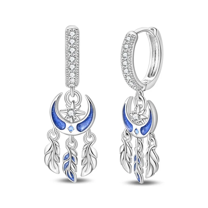 

2026 New 925 Sterling Silver Star River Dream Net Women Earrings Brilliant Wedding Engagement Star Earrings Jewelry Gift