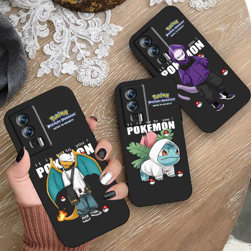 Pokemon Pikachu Snorlax For Xiaomi Redmi 9A 9C 9AT 10C 9 9T 10 12C 8 12 K60 A1 A2 K50 K40 5G Black Back Phone Case