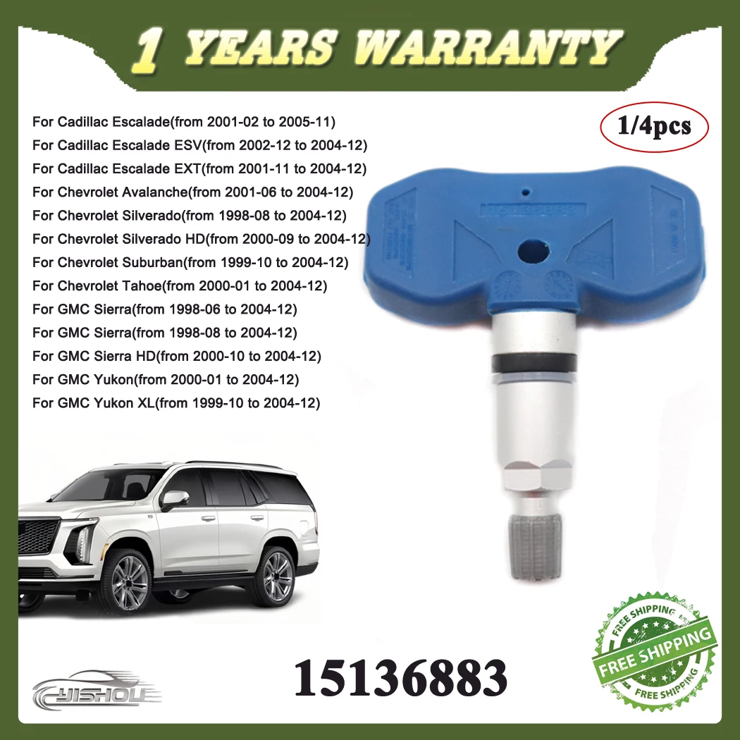 

15136883 Датчик системы контроля давления в шинах для Chevrolet Avalanche Silverado HD Suburban Tahoe GMC 1998-2004 315 МГц