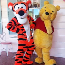 Pooh Bear Mascot Costume Cartoon Character Winnie Bear Hilarious Cosplay Suit Advertising Carnival Birthday Party Fancy Dress