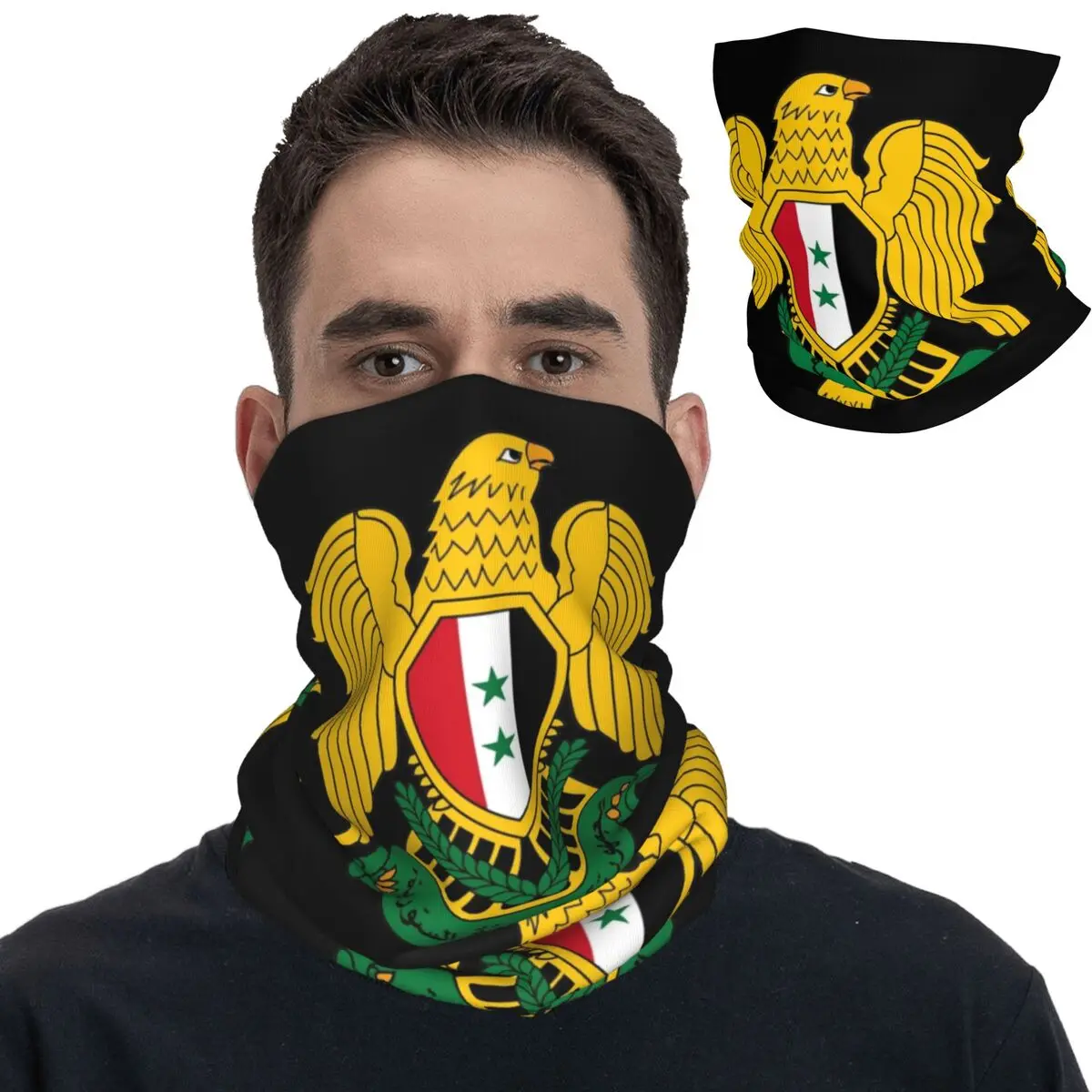 Syrian Arab Republic Bandana Neck Cover Printed Mask Scarf Multi-use Headwear Outdoor Sports for Men Women Adult Windproof