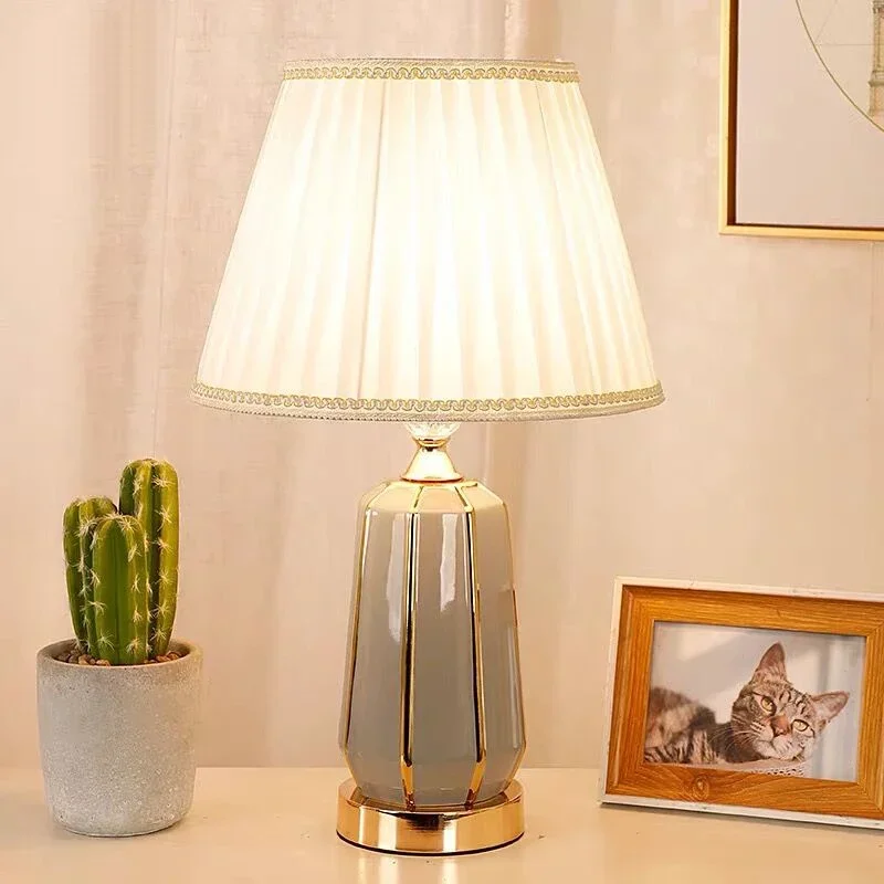 DORIAN Contemporary ceramics Table Lamp luxurious Living Room Bedroom  Bedside Desk Light  Hotel engineering Decorative lights