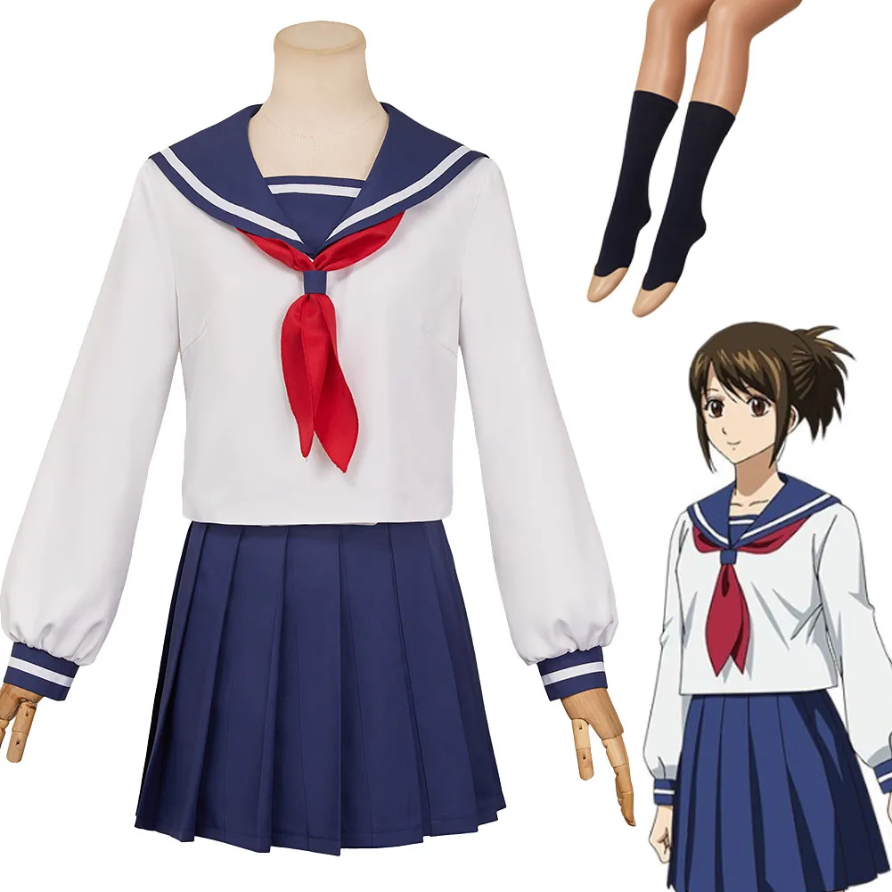 

Маскировка аниме Gintama Kagura косплей сине-белая школьная форма платье рубашка костюм моряка женские наряды для Хэллоуина и карнавала