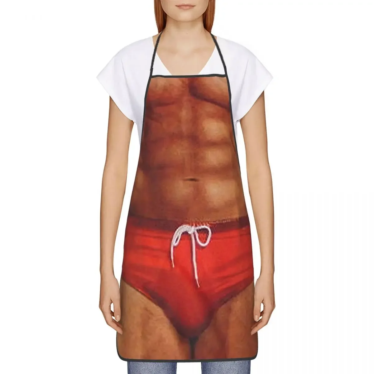 Macho Muscle Sexy Funny Aprons Men Women Adult Unisex Kitchen Chef Bib Tablier Cuisine Cooking Baking Painting