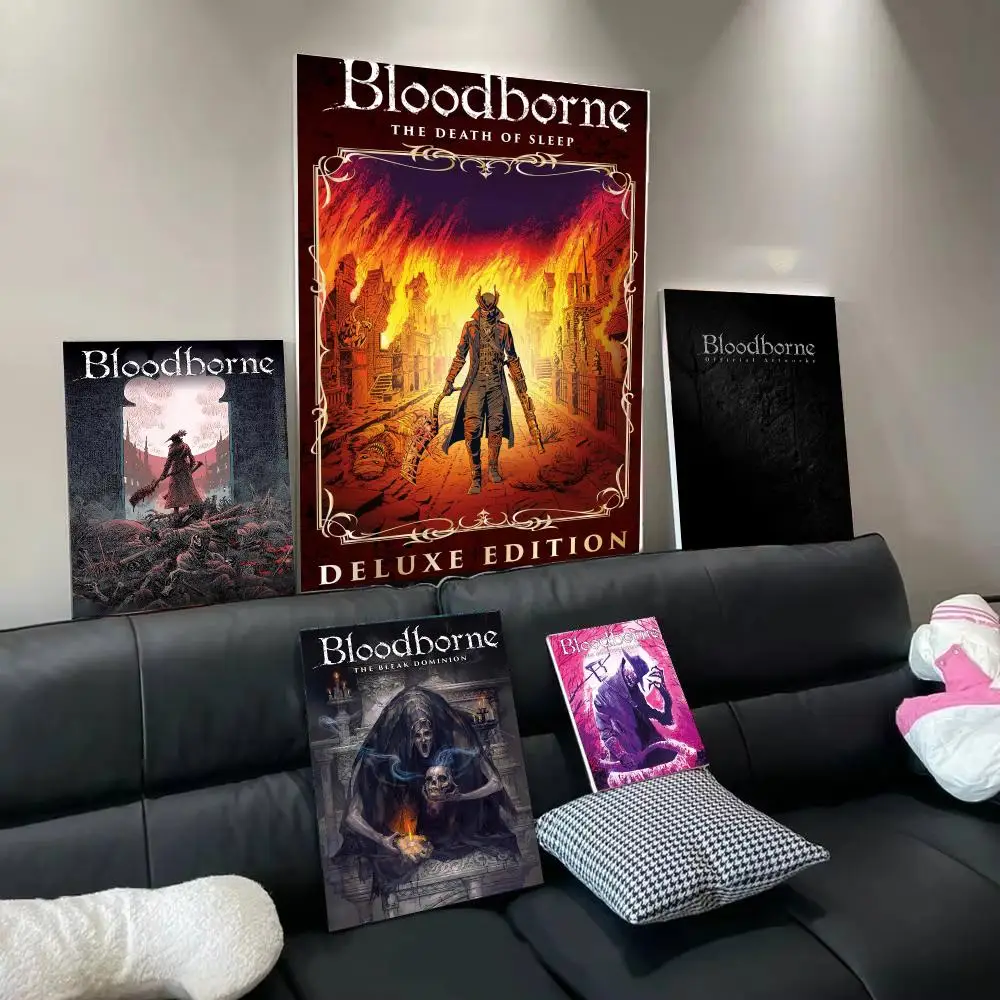 Hot Game B-Bloodborne Poster Wall Art Poster Print Decorative Artwork for Bedroom Living Room Office Home Decoration