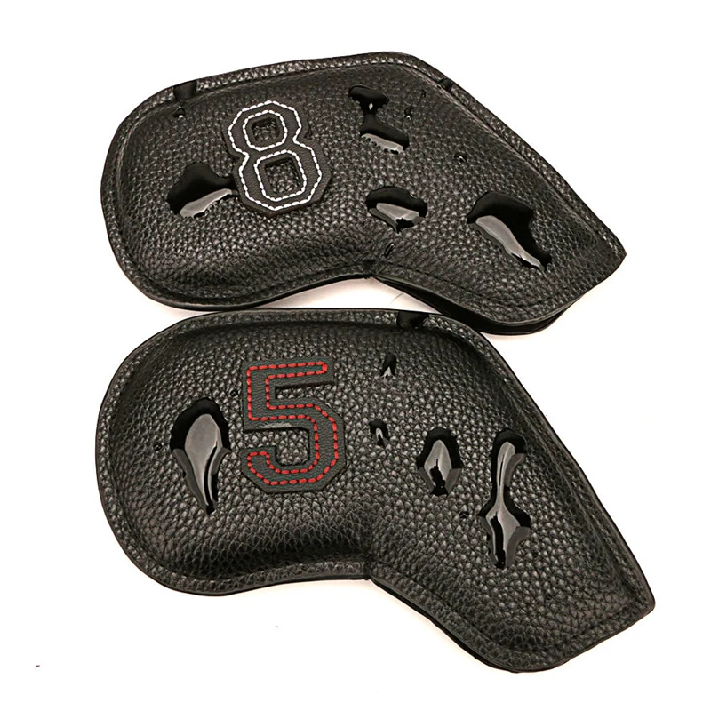 Golf Iron Head Cover Iron Wedge Cover/Golf Club Covers PU Leather Waterproof No.4/5/6/7/8/9/P/S/A/L