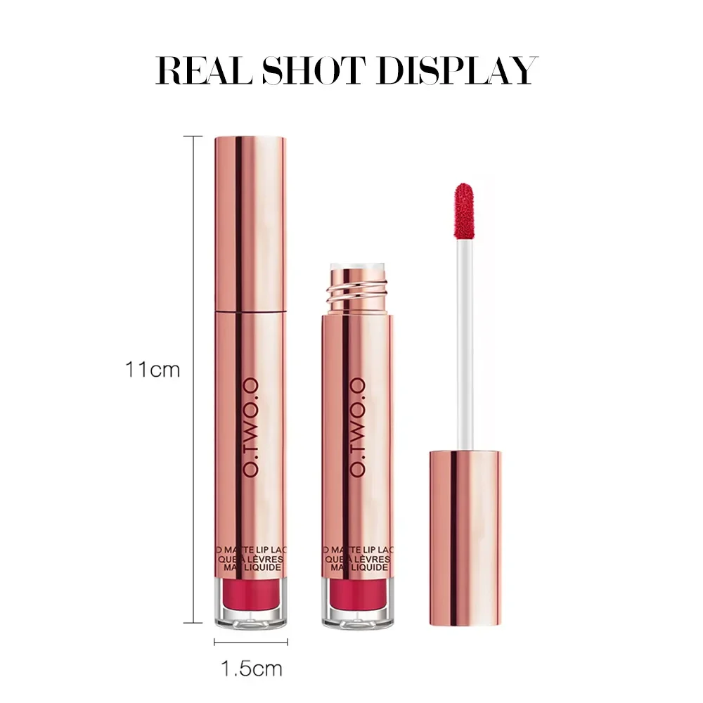 Smalto per labbra in velluto opaco Impermeabile a lunga durata Non facile da sbiadire Lucidalabbra liscio come la seta Rossetto Trucco Balsamo per labbra per donne sexy Regalo
