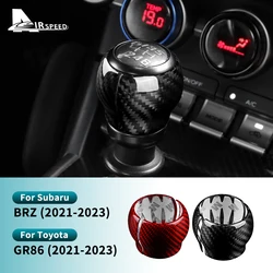 Real Hard Carbon Fiber Sticker For Subaru BRZ Toyota GR86 2021 2022 2023 2024 Manual Car Gear Shift Cover LHD RHD Interior Trim