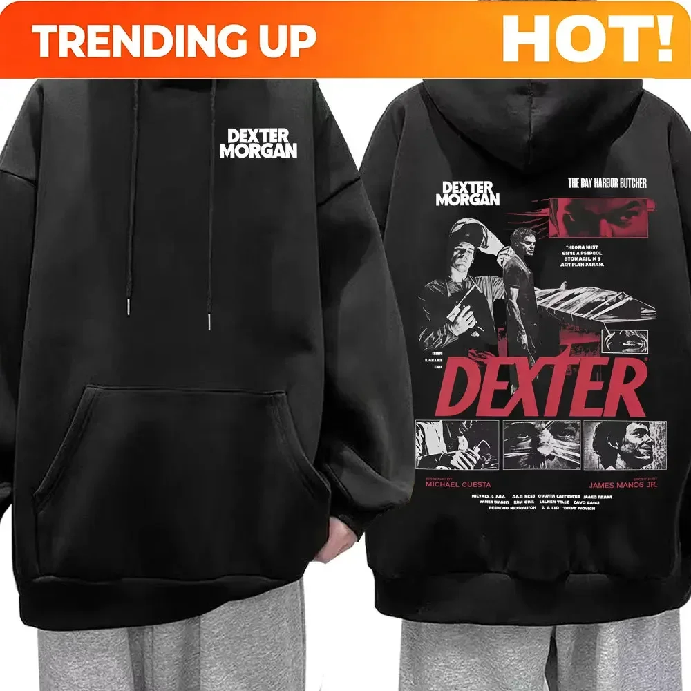 Customization TV Play Dexter Morgan Graphic Hoodies Men's Women Clothing Casual Vintage Hooded Sweatshirts Fashion Gothic Oversi
