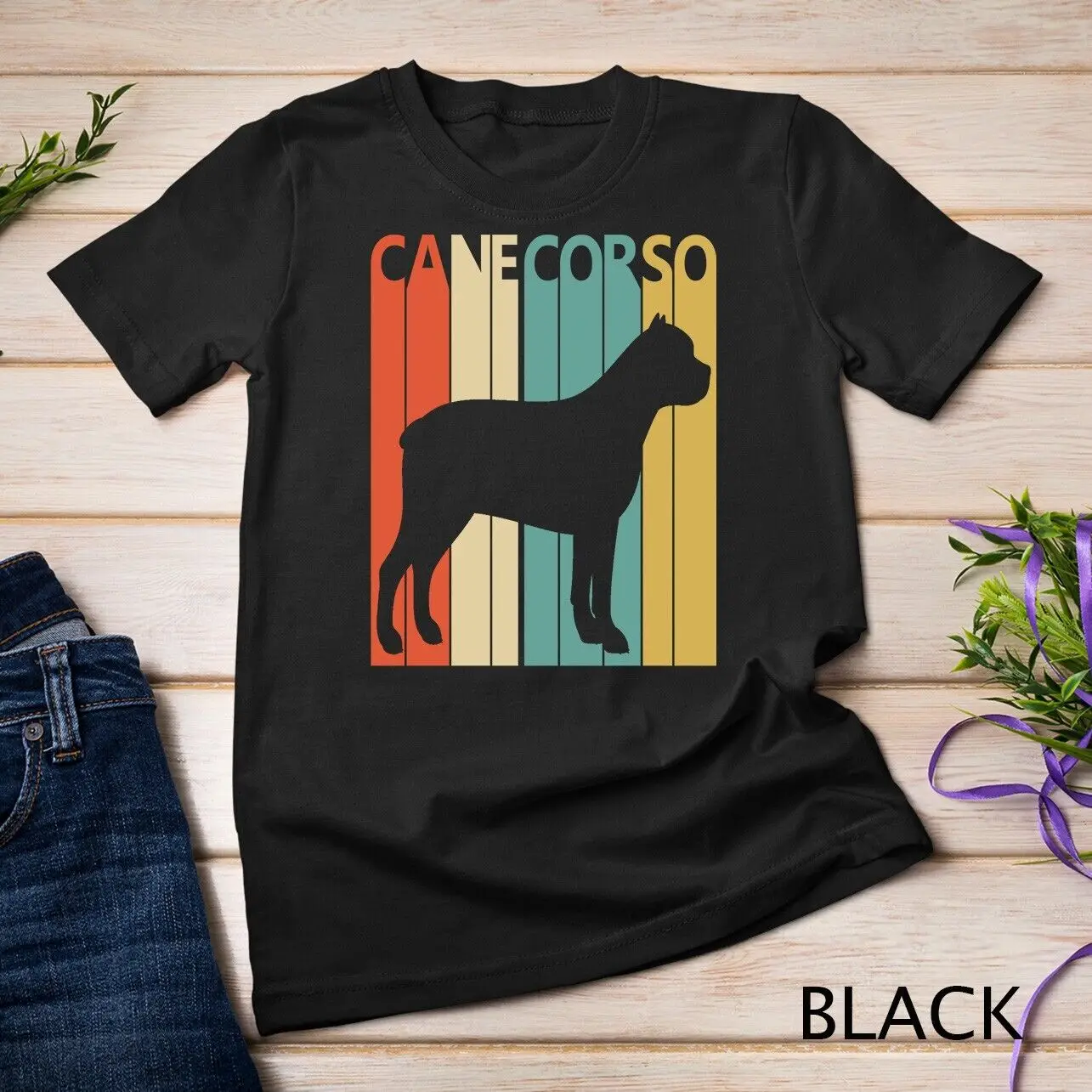 Cute Retro Cane Corso Dog Unisex T-shirt