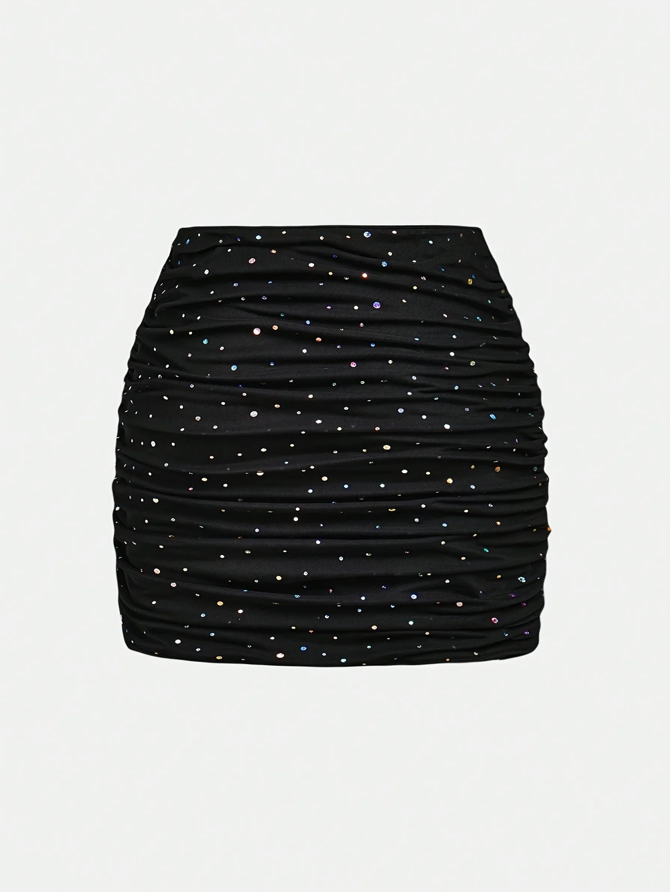 

Lady's black sequined dress with numerous stars, casual and elegant, simple and refined, suitable for daily wear, full-length sk