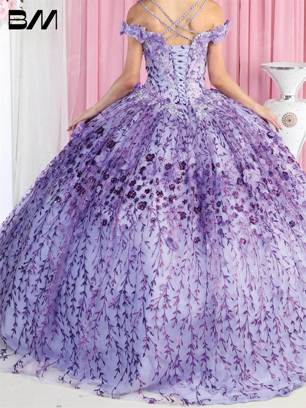 Robe de RhQuinceanera initiée au froid, bretelles ornées, appliques en dentelle, robes de cocktail, 2023