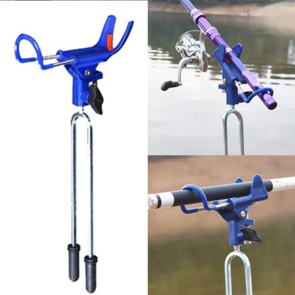Heavy Duty Fishing Rod Holder Ground Spike Stand 360° Adjustable Fishing Pole Holder Rust Proof for Bank Catfishing Fishing Gear
