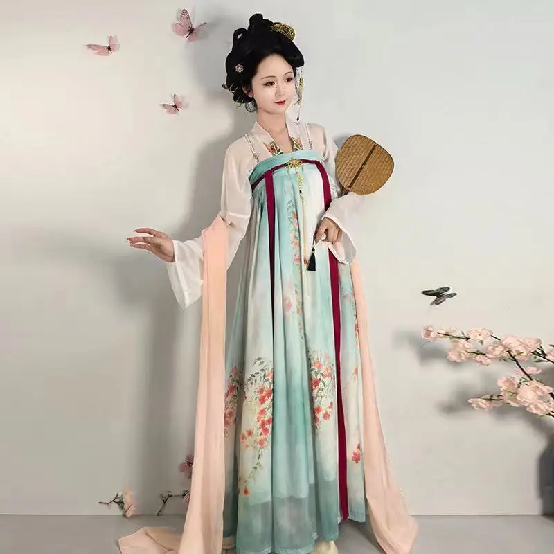

Original Chinese Style Hanfu for Women, Han Element Super Fairy Flared Skirt, Improved Chinese Clothes Ancient Costume