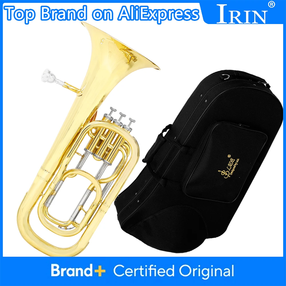 

Эуфониум SLADE Bb, 3 клапана, вертикальные клапаны, тенор-горн, латунный корпус, баритон-горн, духовой инструмент с кейсом, перчатками и салфеткой для чистки