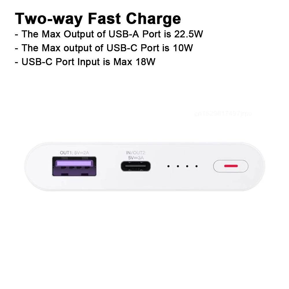 Imagem -05 - Huawei-banco de Potência Original 10000mah Max 22.5w se tipo c Super Rápido Carregamento de Emergência Fonte de Alimentação para Iphone 11 12 Pro Ipad Pro