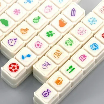 6 Stks/set Kawaii Cartoon Postzegels Self Inktpers Beloningszegels Kinderen Moedigen Seal Diy Inkpad Kunst Ambachten Koreaans Briefpapier Kantoor Aan